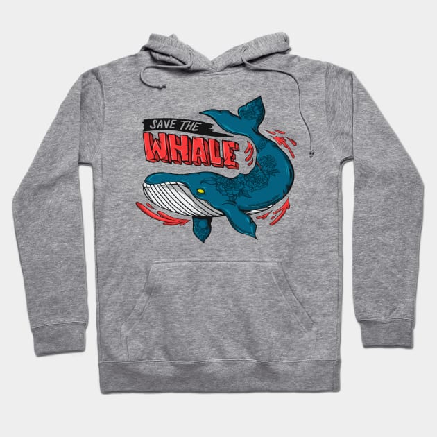 SAVE THE WHALE Hoodie by THEIDEASTUDIO